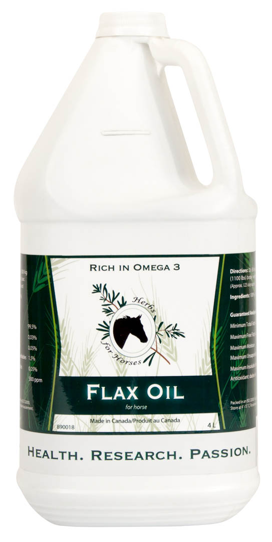 UltraCruz Pure Flax Oil Supplement for Horses and Livestock, 4 x 1 Gallon