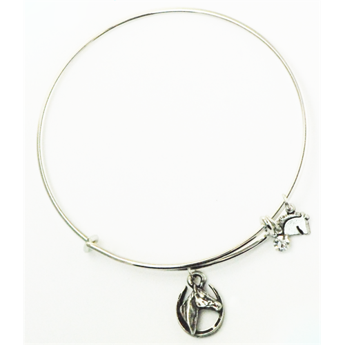 Finishing Touch Horse Head in Horseshoe Wire Bangle