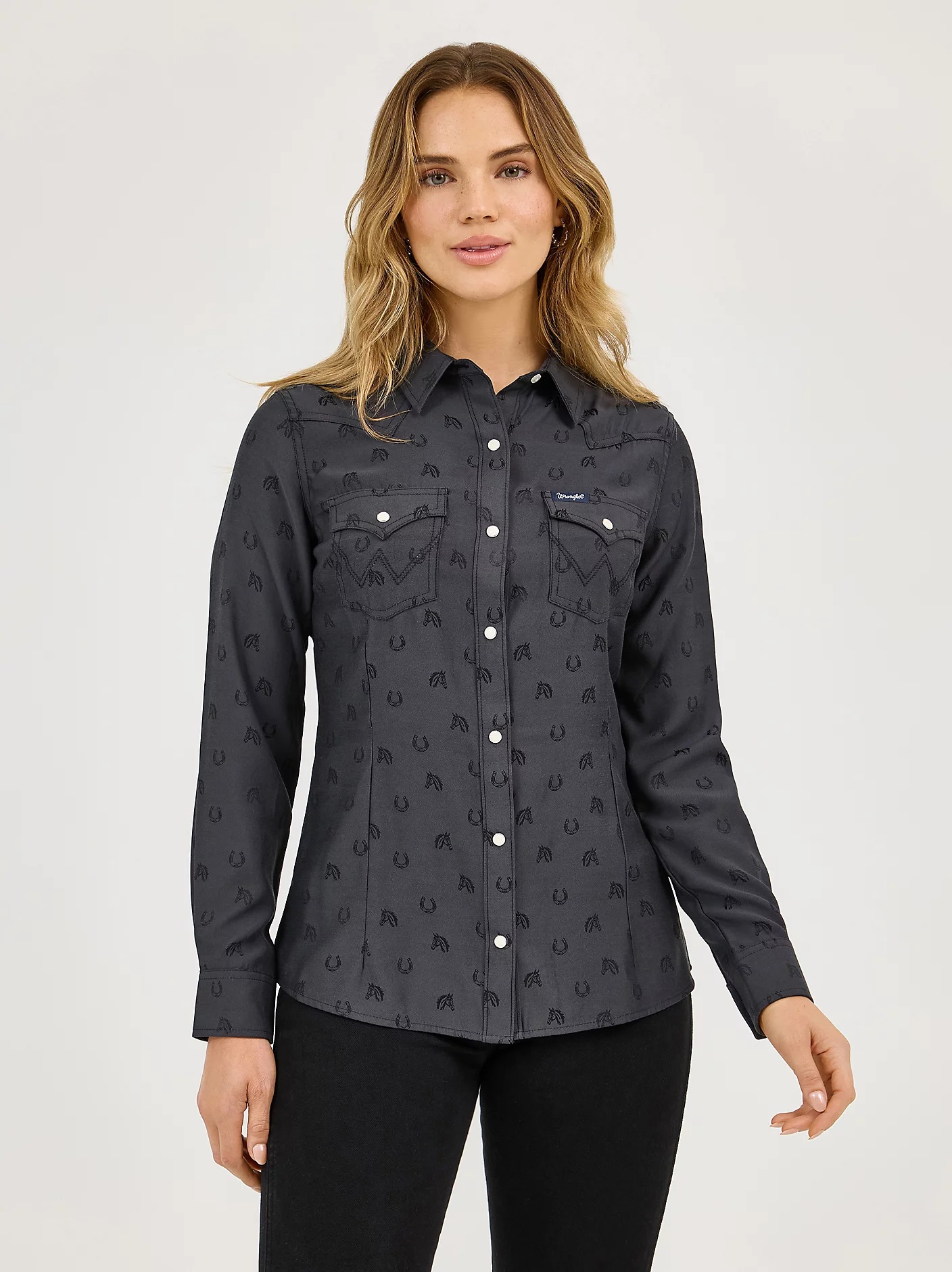 open lace back dress Roper Women's Vintage Dark Floral Print Long Sleeve Western Snap Shirt –  Russell's Western Wear, Inc main image 0