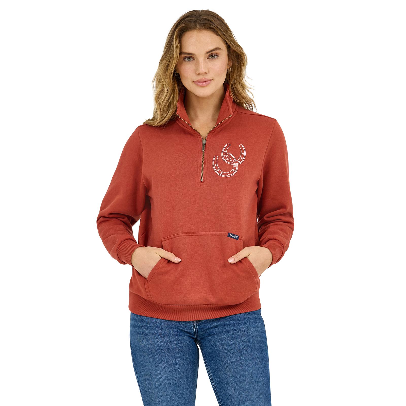 Wrangler Women's Horseshoe Quarter Zip - System Equine