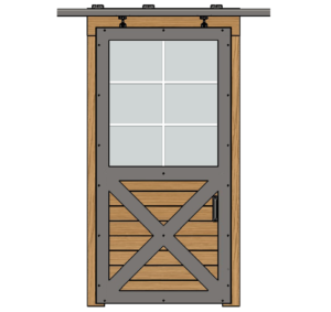 6 Muntins on Single Sliding Door Window