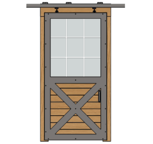 9 Muntins on Single Sliding Door Window