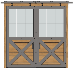 Custom Muntins on Double Sliding Door Window