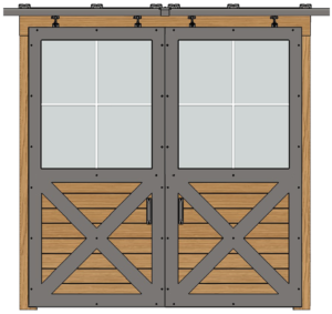 4 Muntins on Double Sliding Door Window