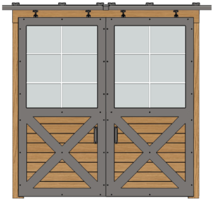 6 Muntins on Double Sliding Door Window
