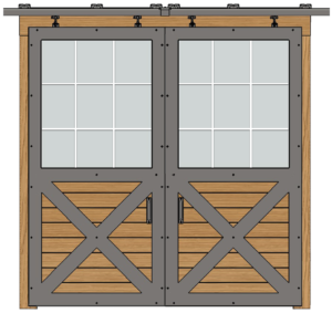 9 Muntins on Double Sliding Door Window