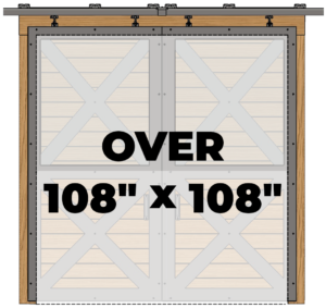Double Sliding Solid Over 108″ x 108″