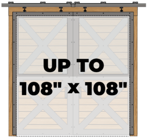 Double Solid Sliding Up to 108″ X 108″