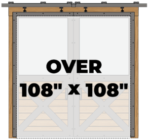 Double Sliding with Windows Over 108" X 108"