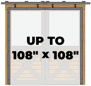 Double Sliding with Windows Up to 108″ X 108″