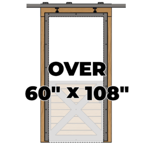 Single Sliding with Window Over 60″ x 108″