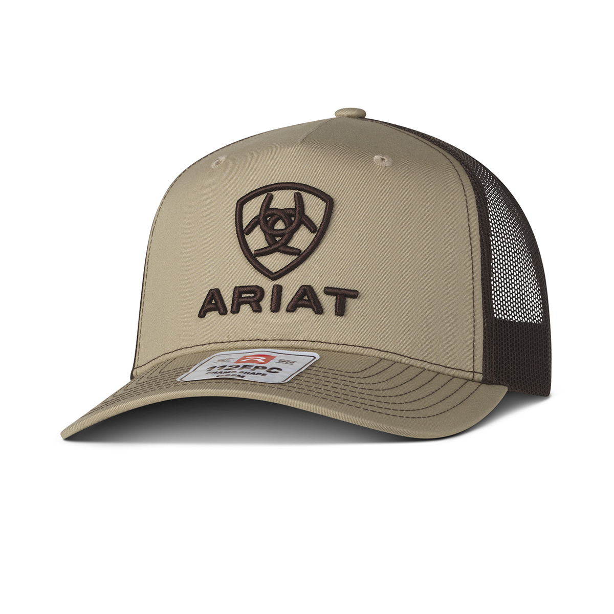 Ariat Tan Mesh Back Snap Ball Cap
