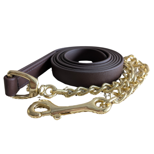 Beta Lead w 24" Chain Brown