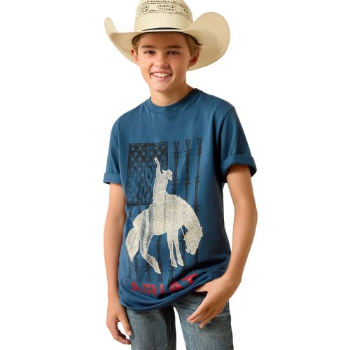 Ariat Boy's Flag Bronco Tee